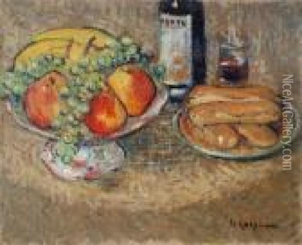 Nature Morte Aux Fruits Oil Painting - Gustave Loiseau