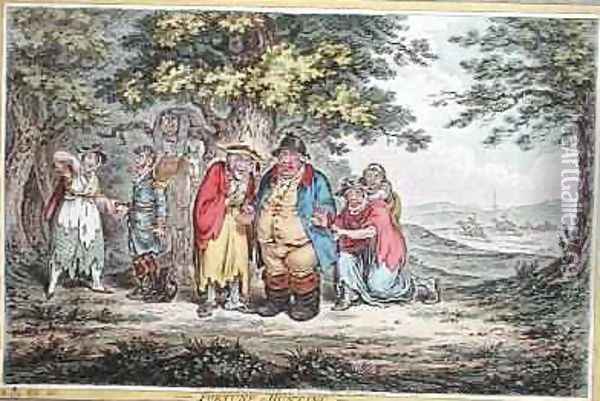 Fortune Hunting etched by James Gillray 1757-1815 Oil Painting - Brownlow North