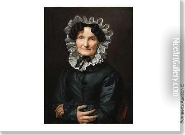 Attribue Portrait De Marie-elisabeth Seutin Oil Painting - Lieven De Winne