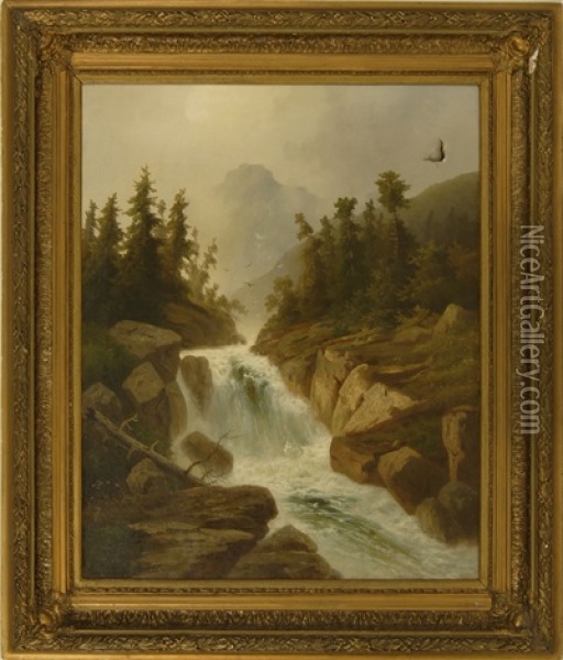 Gebirgsbach (mountain Stream) Oil Painting - Ernst Heyn
