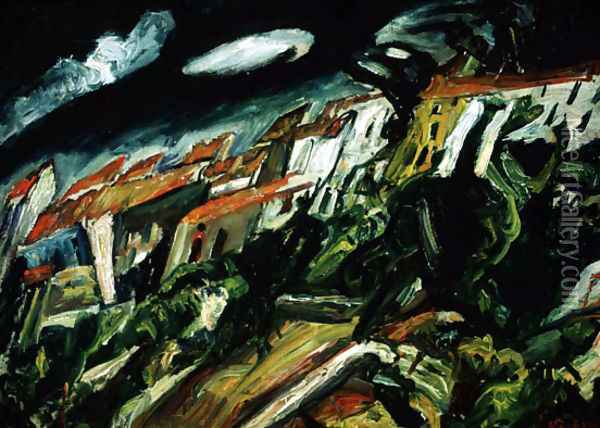 View of Ceret Oil Painting - Chaim Soutine