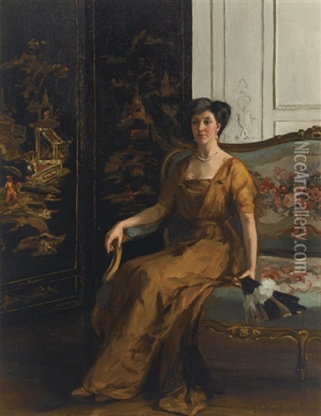 Interior Scene Oil Painting - John Samuel Watkins