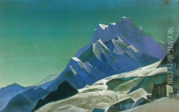 Snowcapped Mountains, Tibet Oil Painting - Nikolai Konstantinovich Roerich