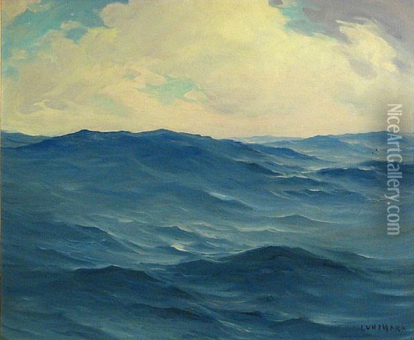 Pacific Ocean (before The Storm) Oil Painting - Leon Lundmark