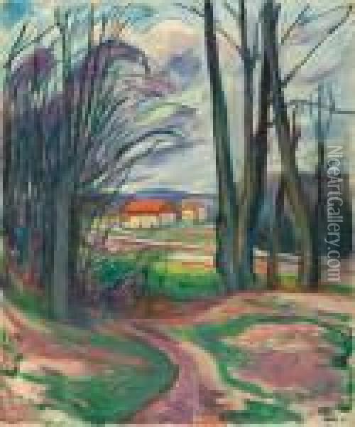Landschaft In Skoyen Oil Painting - Edvard Munch