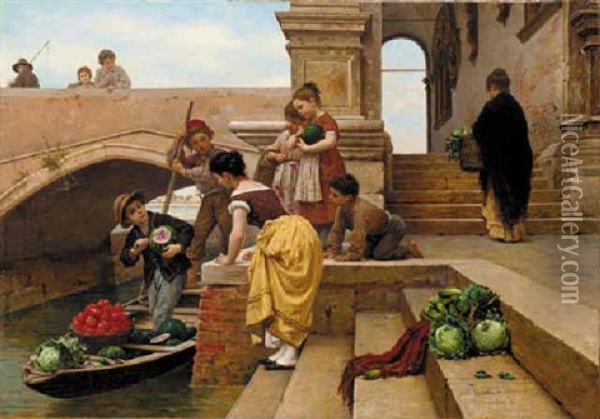 The Young Merchant Oil Painting - Antonio Ermolao Paoletti