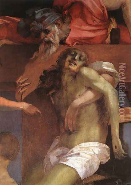 Descent from the Cross (detail-1) 1521 Oil Painting - Fiorentino Rosso