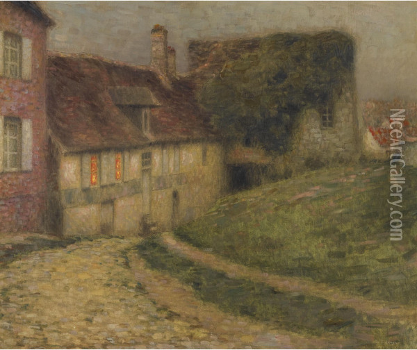 Vieilles Maisons Oil Painting - Henri Eugene Augustin Le Sidaner
