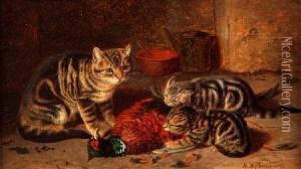 A Treat For Supper Oil Painting - Horatio Henry Couldery