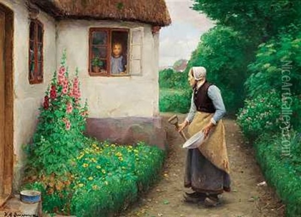 Morgenpassiar Oil Painting - Hans Andersen Brendekilde