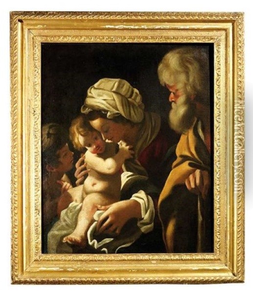 Die Heilige Familie Mit Dem Johannesknaben Oil Painting - Bartolomeo Schedoni