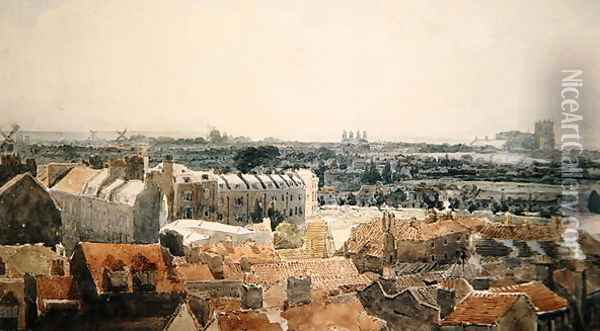 Westminster and Lambeth Oil Painting - Thomas Girtin