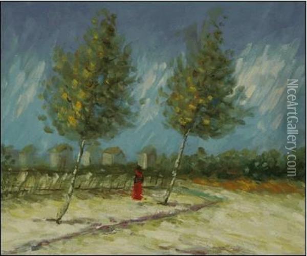 On The Outskirts Of Paris Oil Painting - Vincent Van Gogh