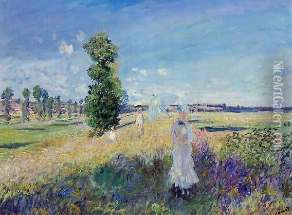 The Walk Argenteuil Oil Painting - Claude Oscar Monet