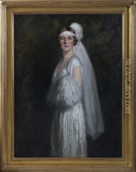 Woman In White Oil Painting - William Haskell Coffin
