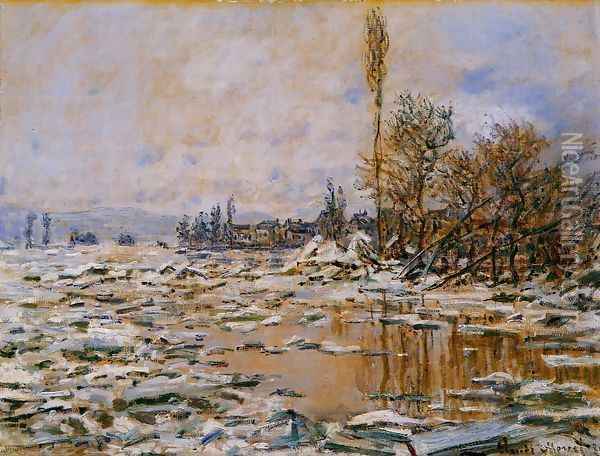 Breakup Of The Ice Lavacourt Oil Painting - Claude Oscar Monet