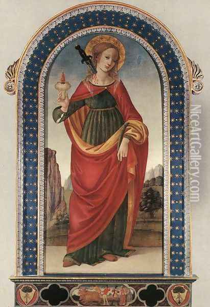 St Lucy Oil Painting - Filippino Lippi