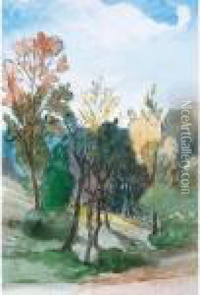 Groupes D'arbres Oil Painting - Barthelemy Menn