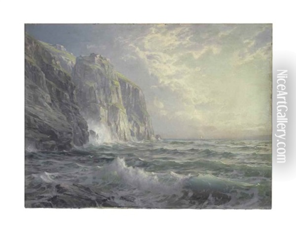 Water Gate, Cornwall, England Oil Painting - William Trost Richards