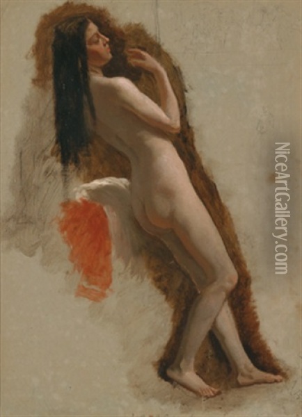 Weibliche Aktstudie Oil Painting - Raffaello Pontremoli