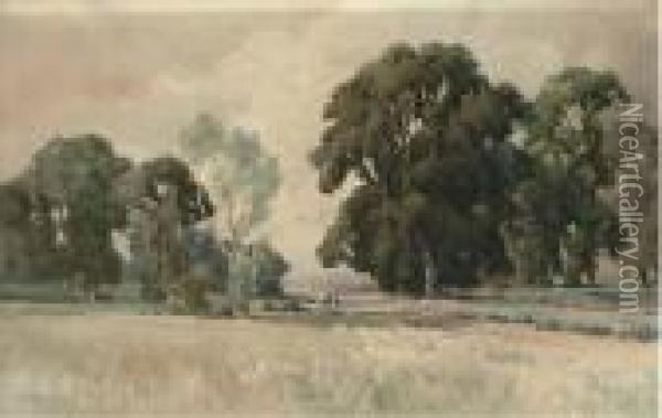 South Downs Oil Painting - Charles Harrington