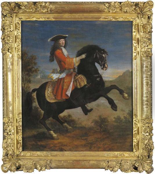 Portrait Equestre Oil Painting - Jean-Baptiste Martin Des Batailles