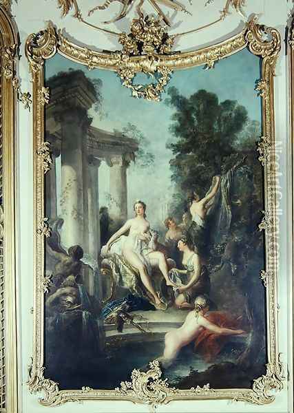 Diana and her Nymphs Bathing, 1747 Oil Painting - Antoine Pesne