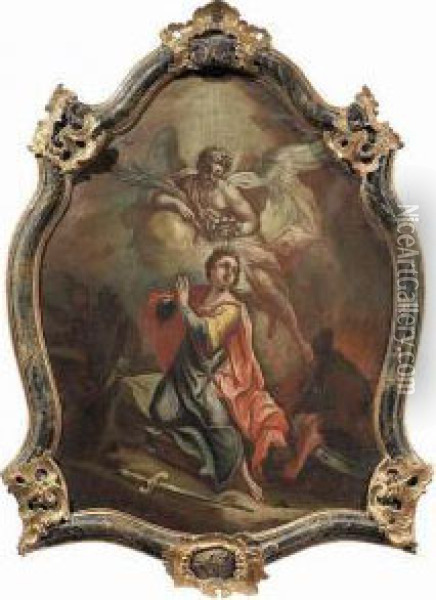 Sebastian. St Catherine Ofalexandria Oil Painting - Johann Sebastian Troger