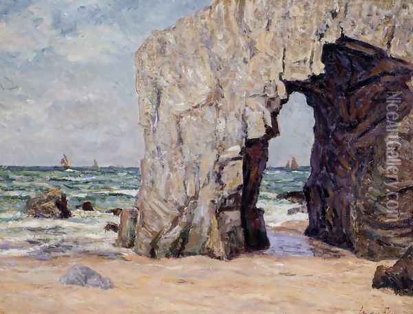 L'Arche de Port blanc presq L'Ile de Quiberon Oil Painting - Maxime Maufra