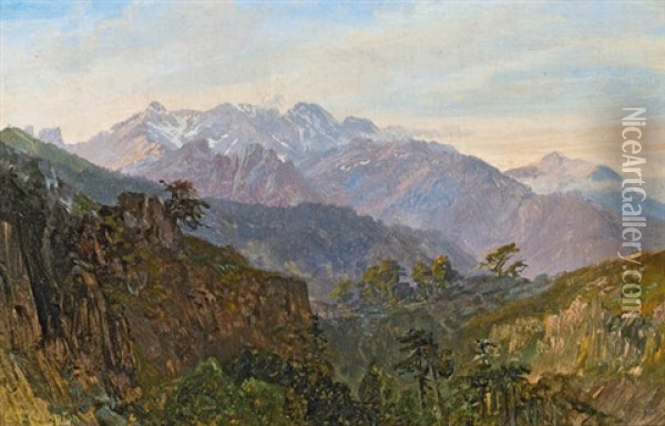 Gebirgslandschaft Oil Painting - Edward Theodore Compton