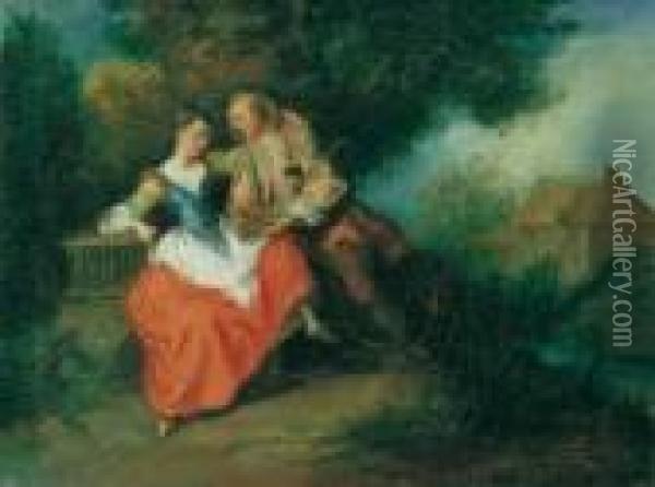 Umkreis Oil Painting - Nicolas Lancret