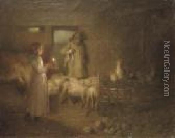 The Shepherd Oil Painting - Edward William Stott