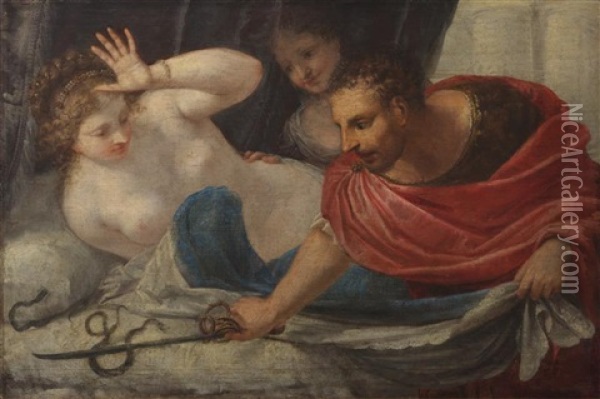 Der Selbstmord Der Kleopatra Oil Painting - Pietro (Libertino) Liberi