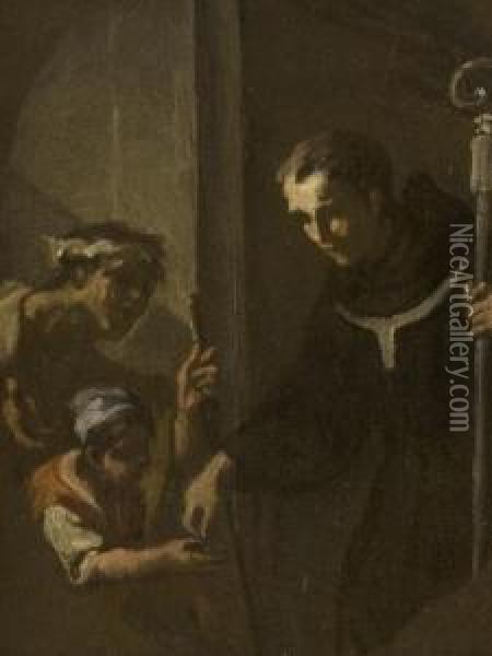 Elemosina Di San Tommaso Da Villanova Oil Painting - Domenico Mondo