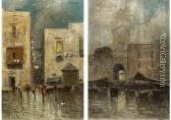 1.mercato Partenopeo Oil Painting - Oscar Ricciardi