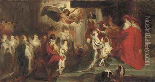 The coronation of Maria de Medici Oil Painting - Peter Paul Rubens