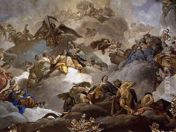 Ceiling fresco (detail) Oil Painting - Francisco Bayeu Y Subias