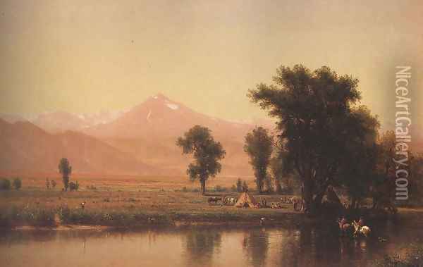 Crossing The River Platte 1871 Oil Painting - Thomas Worthington Whittredge