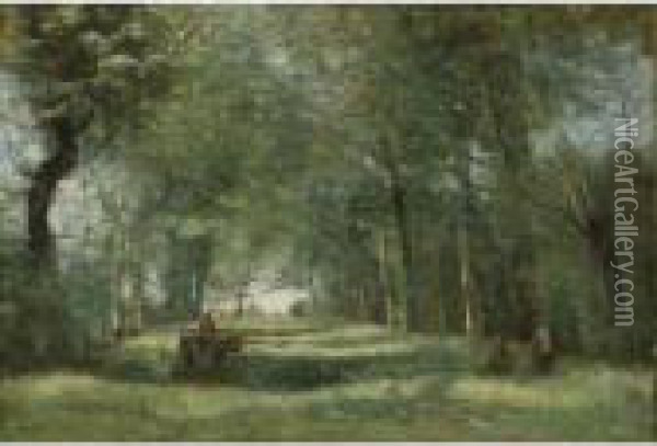 L'allee Verte Oil Painting - Jean-Baptiste-Camille Corot