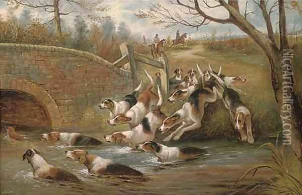 Into the river Oil Painting - Arthur Alfred Davis
