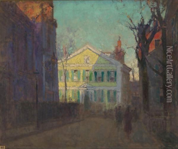 The Street Beyond Oil Painting - Paul Cornoyer