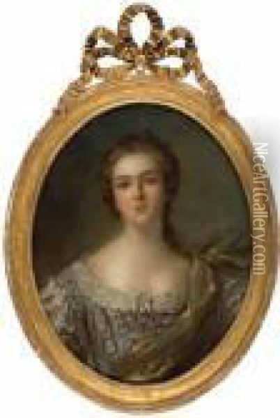 Portrait Der Madame Louise De France,tochter Ludwigs Xv Oil Painting - Jean-Marc Nattier