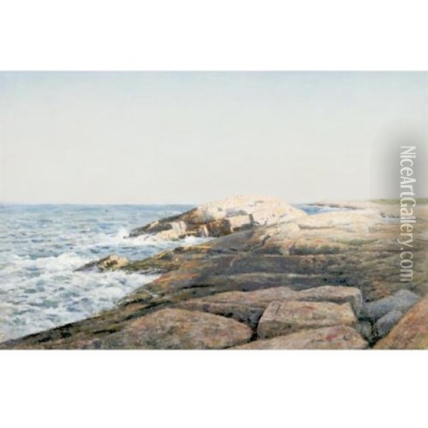 On The Coast Oil Painting - Robert Ward Van Boskerck