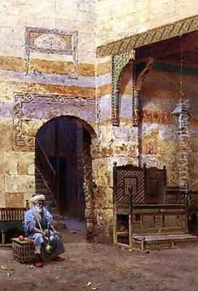 An Interior, Cairo Oil Painting - Harry Sutton Palmer