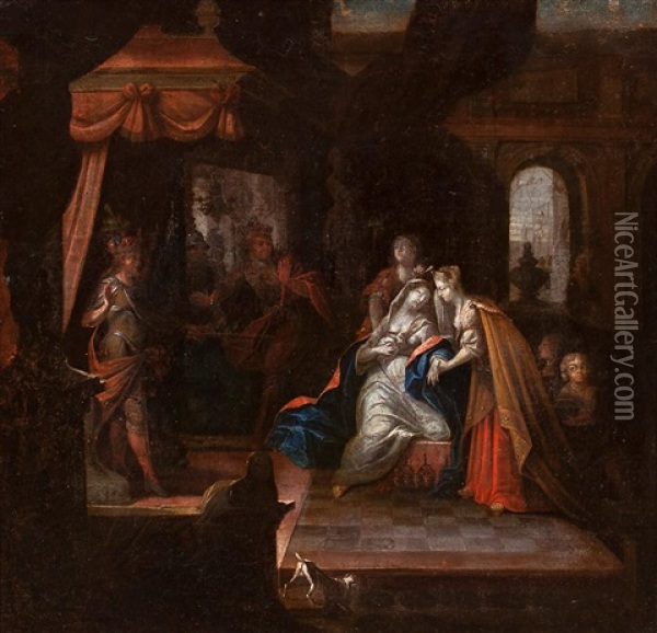 La Muerte De Cleopatra Oil Painting - Gerard de Lairesse