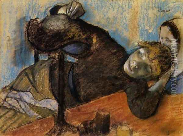 The Milliner Oil Painting - Edgar Degas