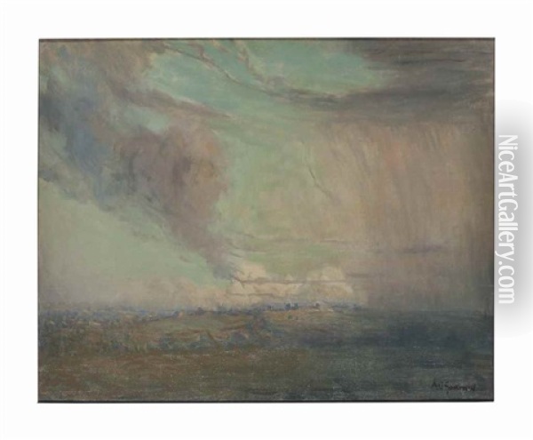 Cloud Effect, Rainstorm Oil Painting - Arthur Clifton Goodwin
