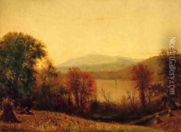 Autumn on the Hudson Oil Painting - Thomas Worthington Whittredge