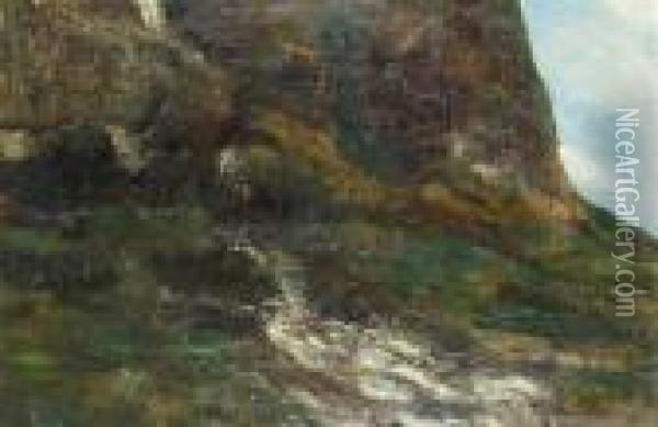 Paysage De Falaises Oil Painting - Gustave Courbet