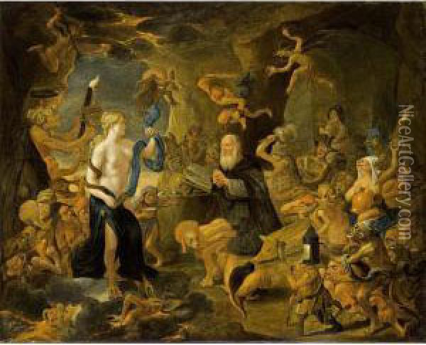 The Temptation Of St. Anthony Oil Painting - Matheus van Helmont